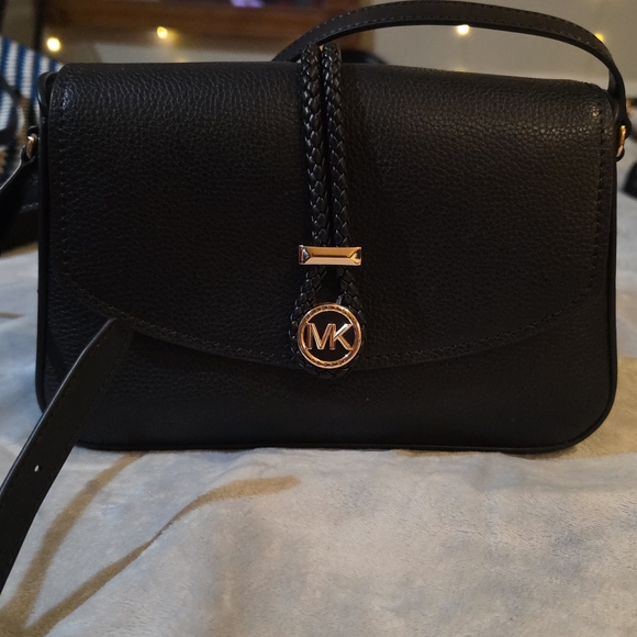 Michael Kors Black Leather Crossbody Bag - Picture 3 of 6